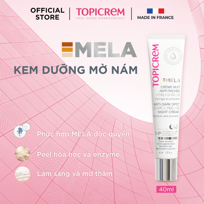 Topicrem MELA Anti-Dark Spot Gentle Peeling Night Cream 40ml