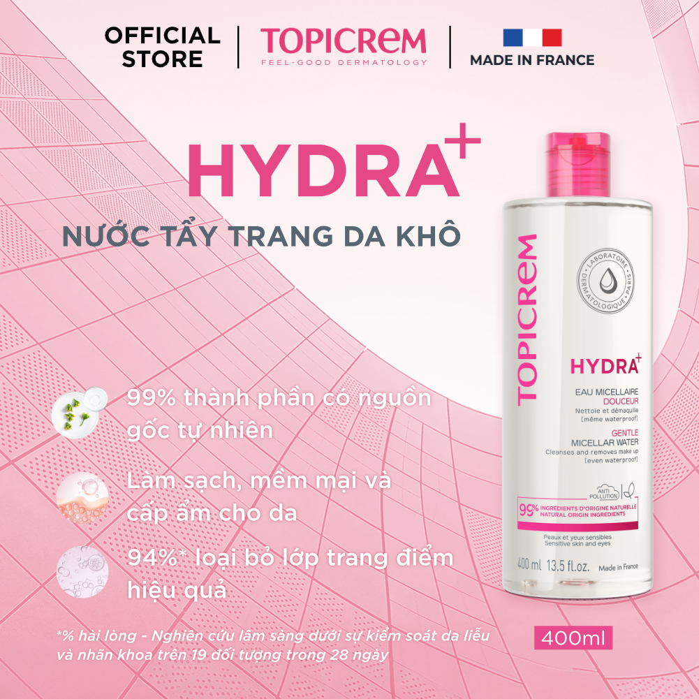Topicrem HYDRA+ Gentle Micellar Water 400ml