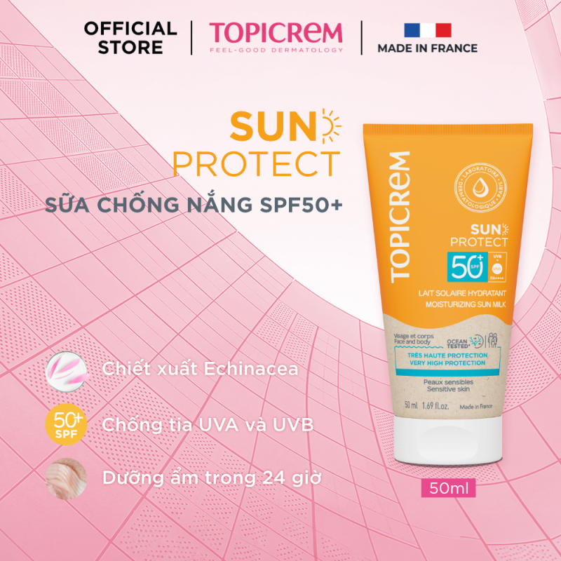 Topicrem SUN PROTECT Moisturizing Sun Milk SPF50+ 50ml