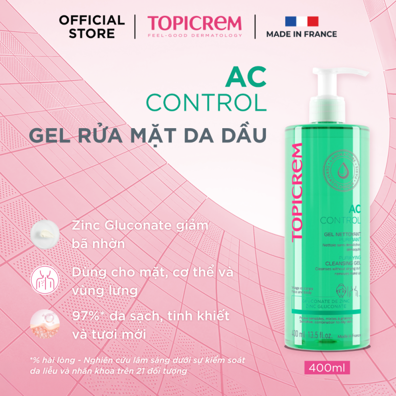 Topicrem AC CONTROL Purifying Cleansing Gel 400ml