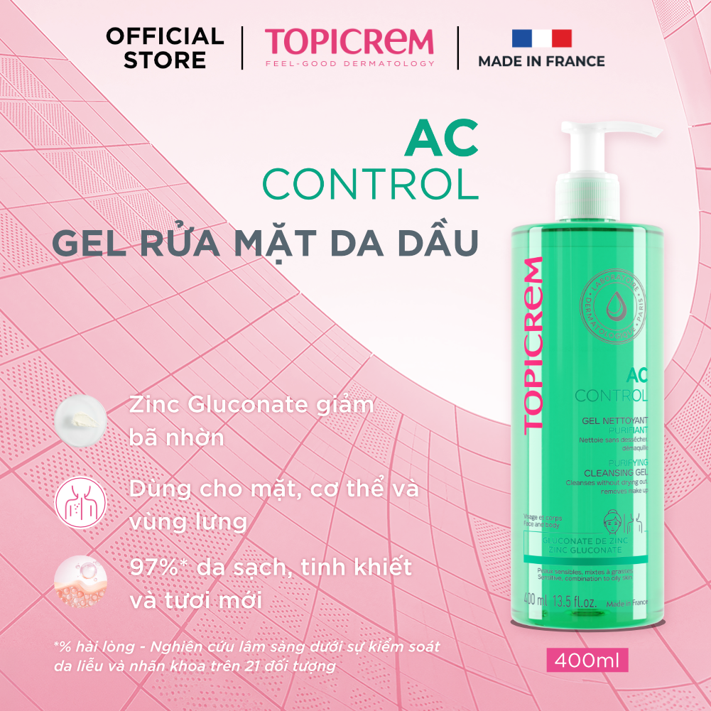 Topicrem AC CONTROL Purifying Cleansing Gel 400ml