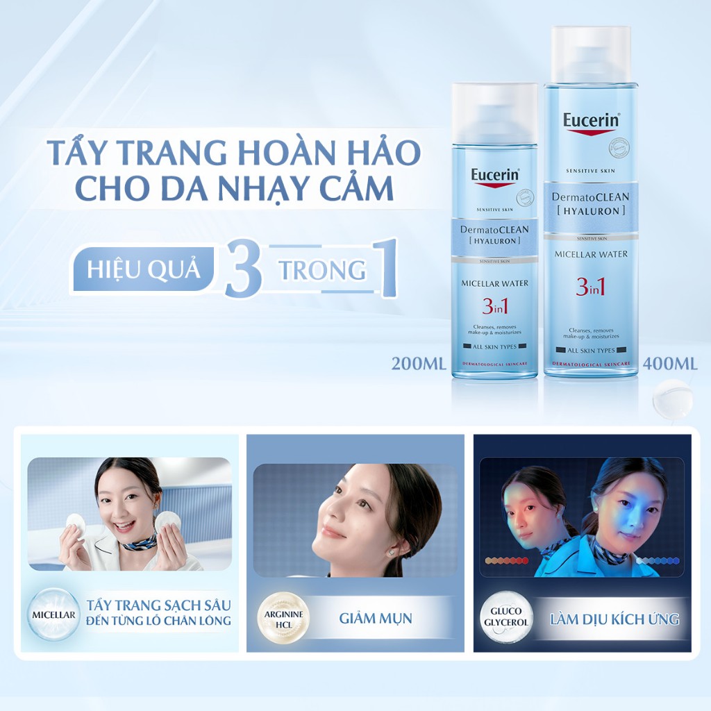 Top nước tẩy trang da mụn nhạy cảm có thể sử dụng