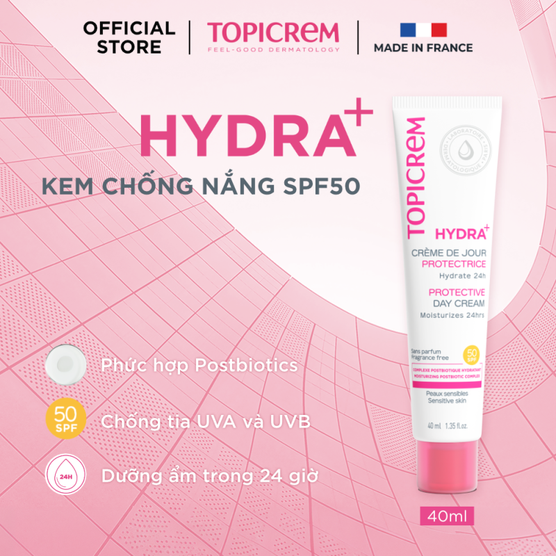 Topicrem HYDRA+ Protection Day Cream SPF50 40ml
