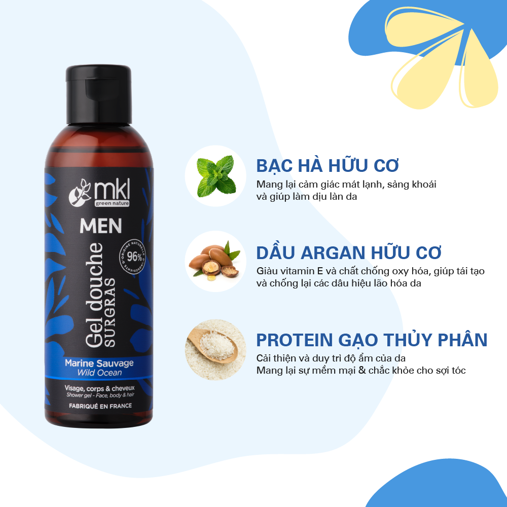 MKL Shower Gel Men Marine Sauvage 100ml