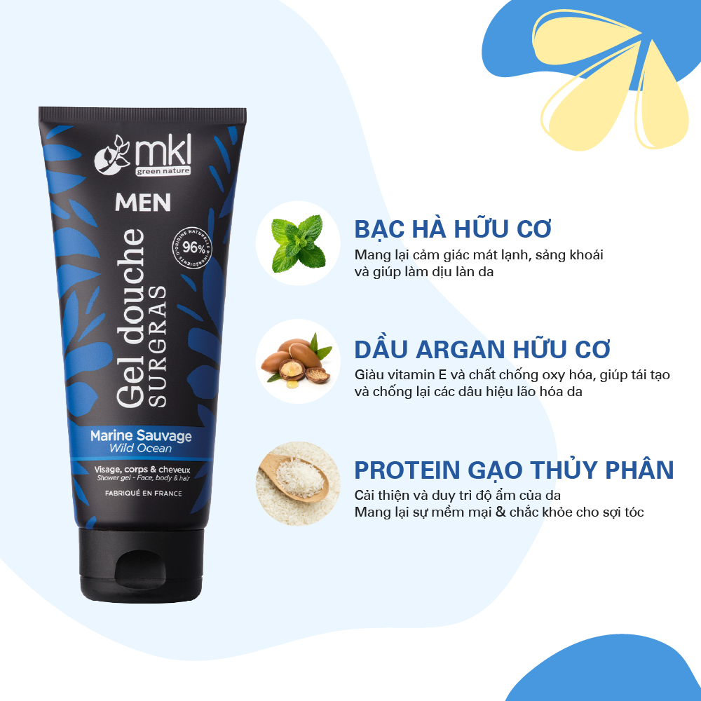 MKL Shower Gel Men Marine Sauvage 200ml